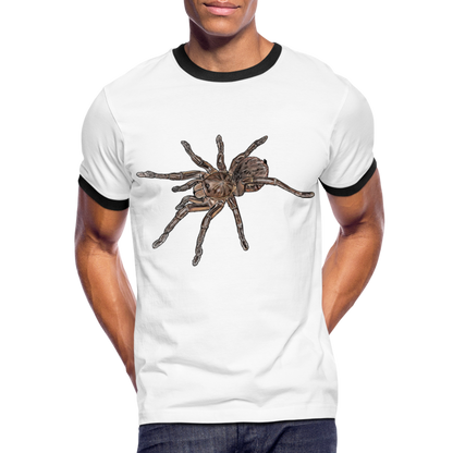 Männer Kontrast-T-Shirt Theraphosa stirmi juvenile - Weiß/Schwarz