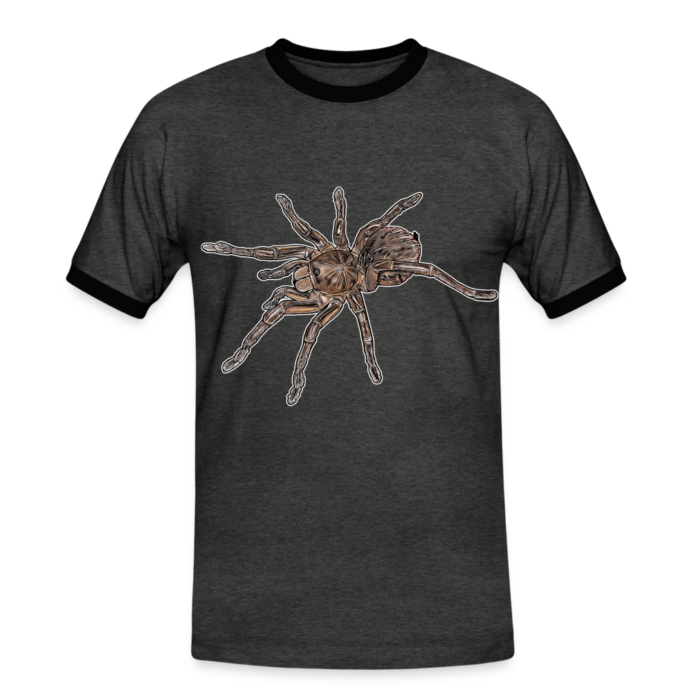Männer Kontrast-T-Shirt Theraphosa stirmi juvenile - Anthrazit/Schwarz