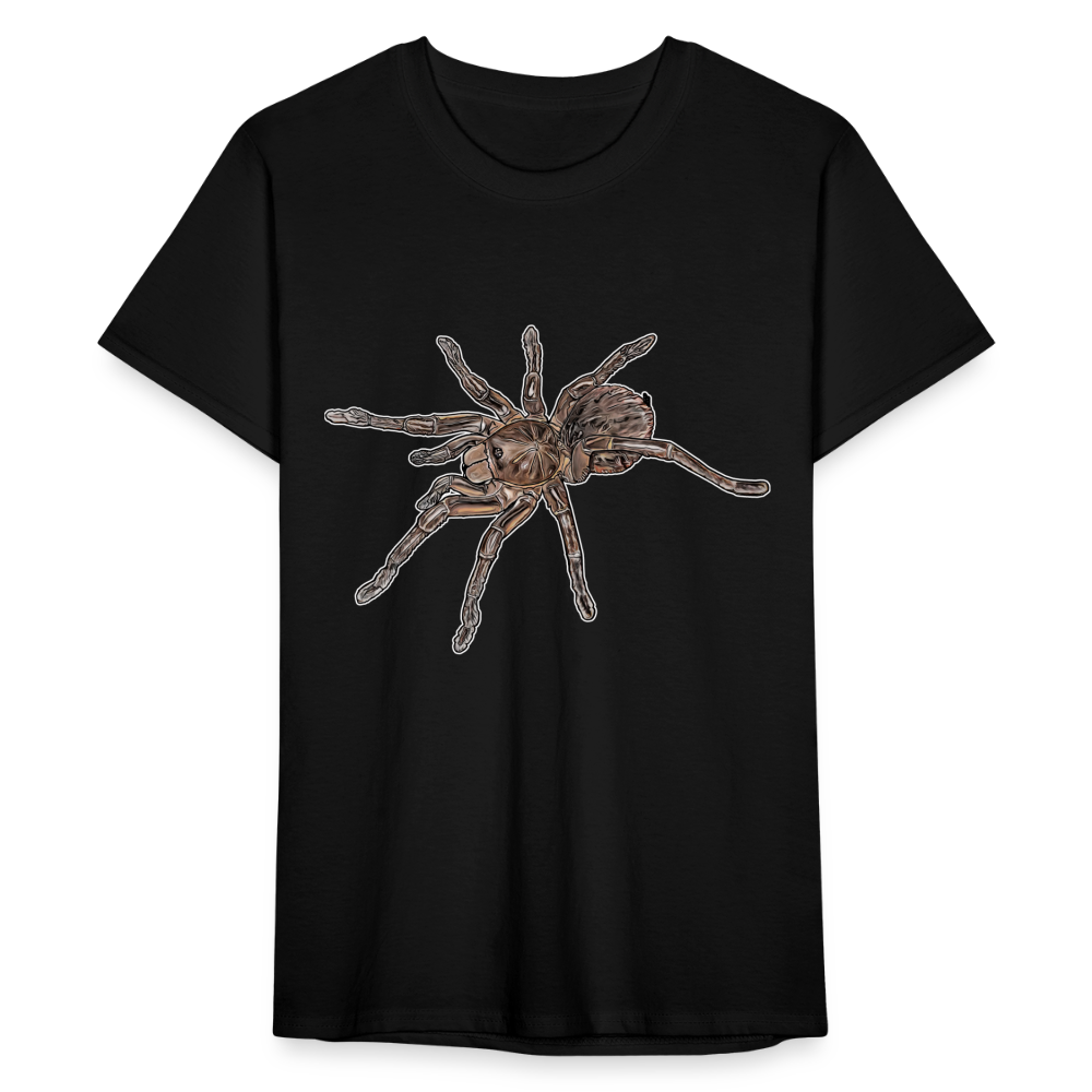 Männer Fruit of the Loom T-Shirt Theraphosa stirmi juvenile - Schwarz