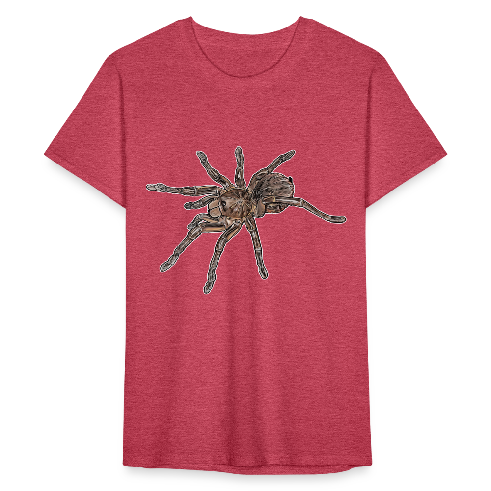 Männer Fruit of the Loom T-Shirt Theraphosa stirmi juvenile - Rot meliert