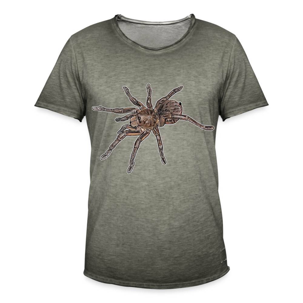 Männer Vintage T-Shirt Theraphosa stirmi juvenile - Vintage Khaki