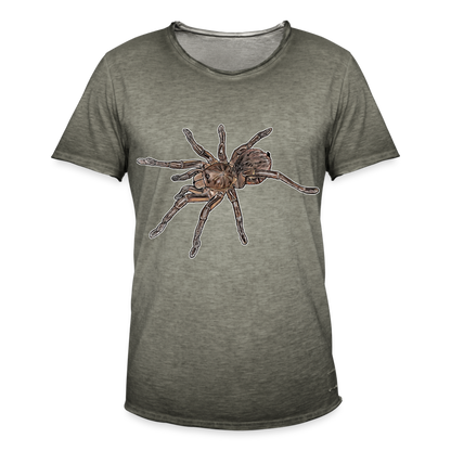 Männer Vintage T-Shirt Theraphosa stirmi juvenile - Vintage Khaki