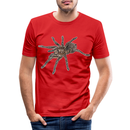 Männer Slim Fit T-Shirt Theraphosa stirmi juvenile - Rot