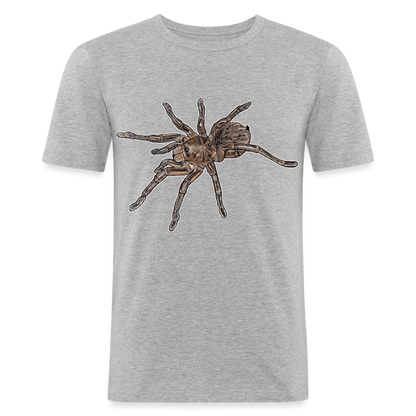 Männer Slim Fit T-Shirt Theraphosa stirmi juvenile - Grau meliert