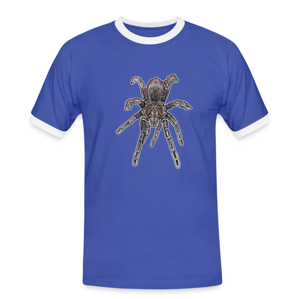 Männer Kontrast-T-Shirt Pamphobeteus sp Machala juvenile - Blau/Weiß