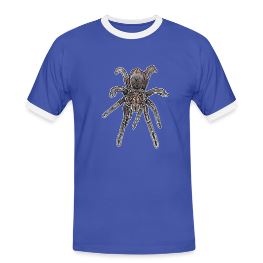 Männer Kontrast-T-Shirt Pamphobeteus sp Machala juvenile - Blau/Weiß