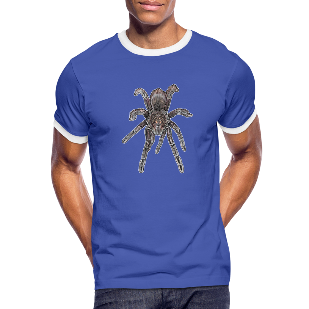 Männer Kontrast-T-Shirt Pamphobeteus sp Machala juvenile - Blau/Weiß