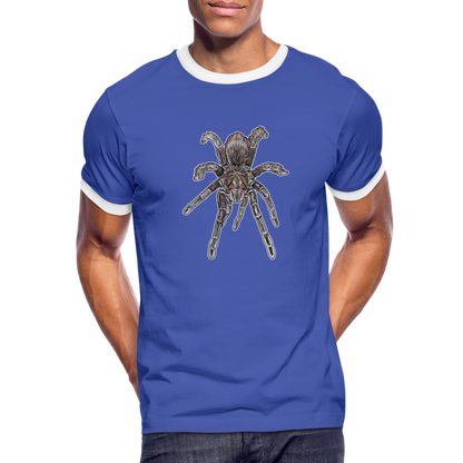 Männer Kontrast-T-Shirt Pamphobeteus sp Machala juvenile - Blau/Weiß