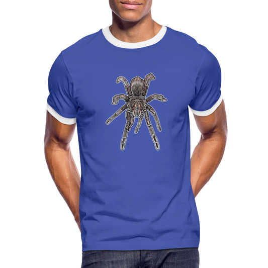 Männer Kontrast-T-Shirt Pamphobeteus sp Machala juvenile - Blau/Weiß