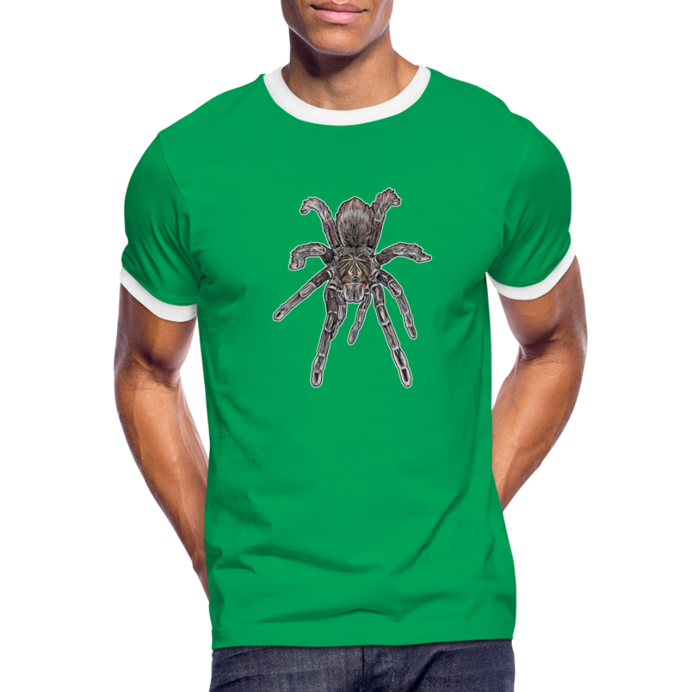 Männer Kontrast-T-Shirt Pamphobeteus sp Machala juvenile - Kelly Green/Weiß