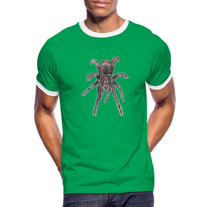 Männer Kontrast-T-Shirt Pamphobeteus sp Machala juvenile - Kelly Green/Weiß