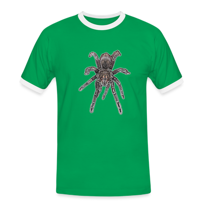 Männer Kontrast-T-Shirt Pamphobeteus sp Machala juvenile - Kelly Green/Weiß