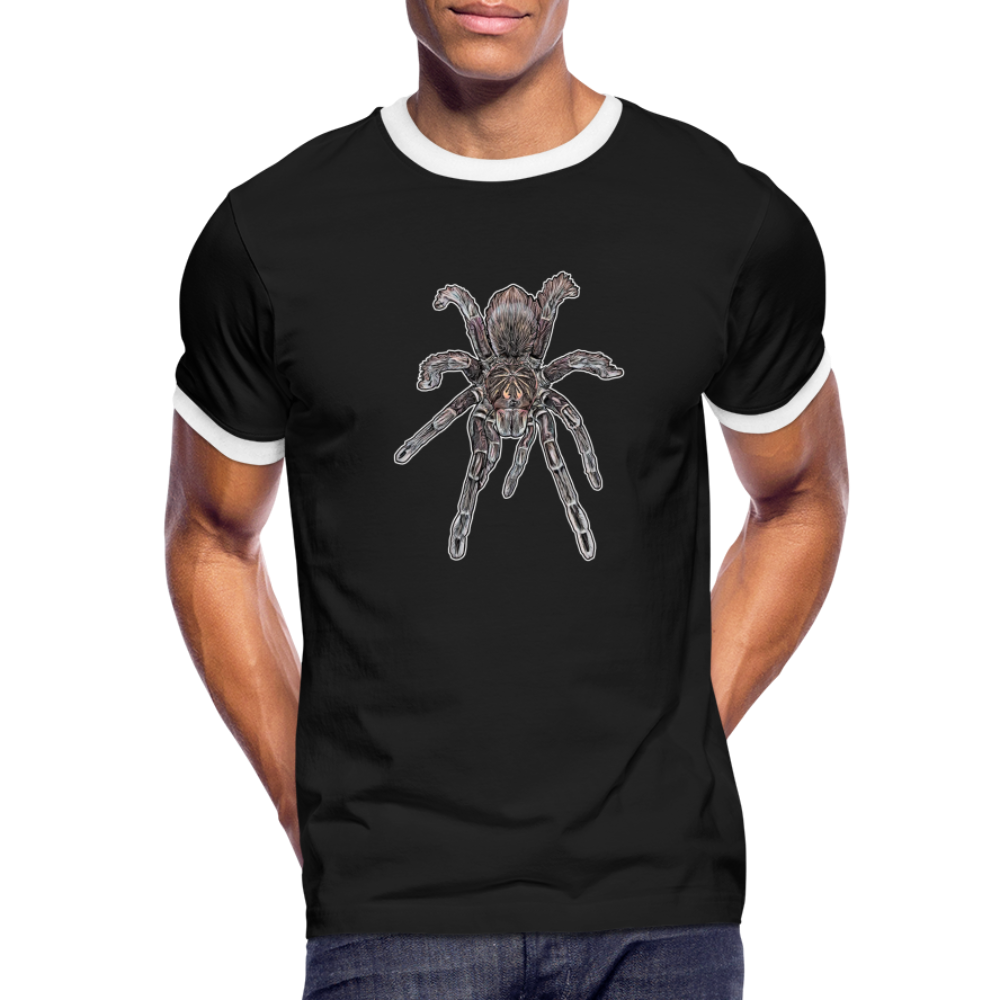 Männer Kontrast-T-Shirt Pamphobeteus sp Machala juvenile - Schwarz/Weiß