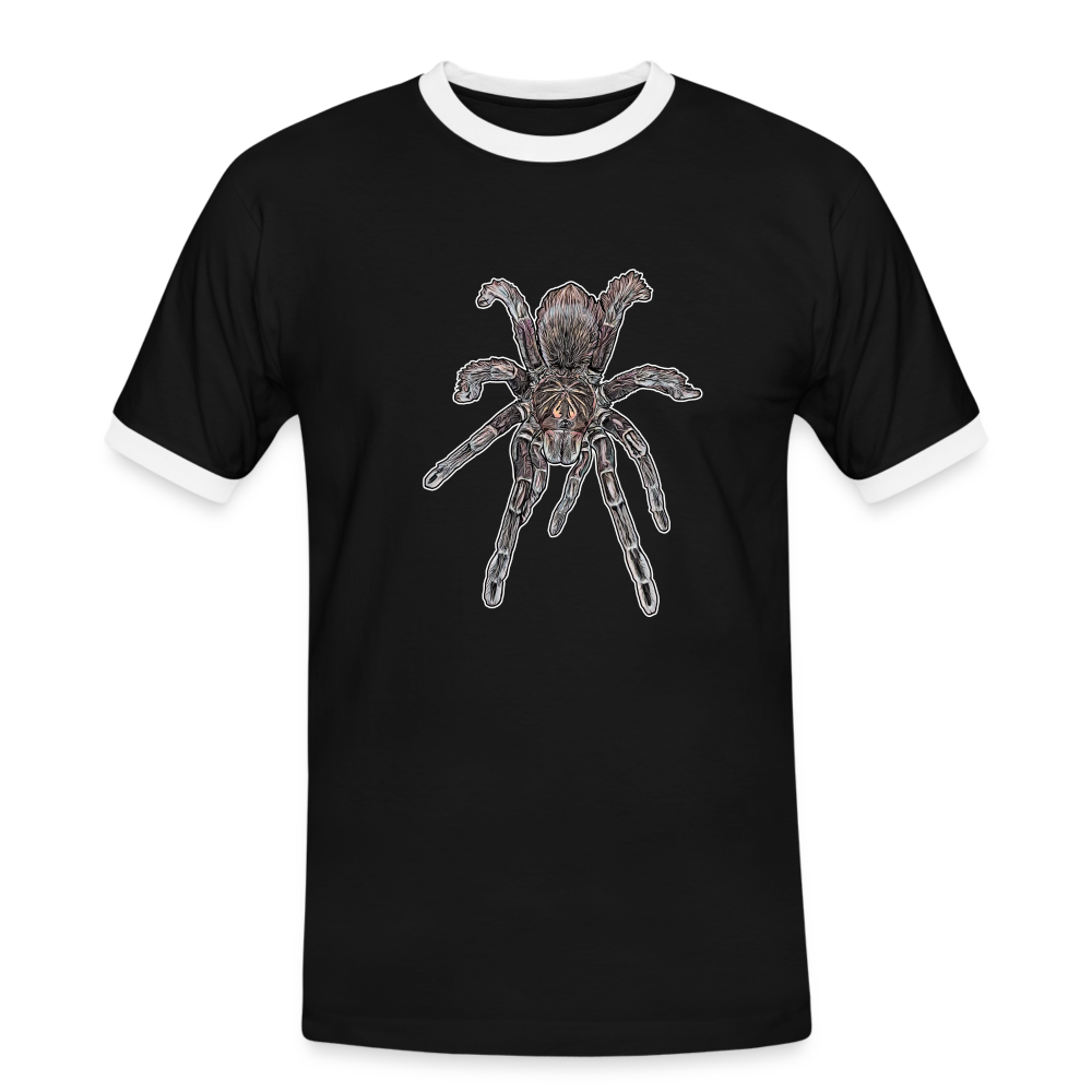 Männer Kontrast-T-Shirt Pamphobeteus sp Machala juvenile - Schwarz/Weiß