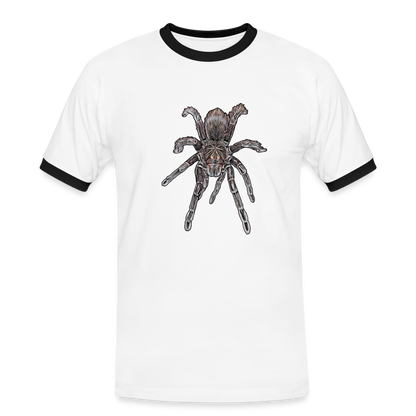 Männer Kontrast-T-Shirt Pamphobeteus sp Machala juvenile - Weiß/Schwarz