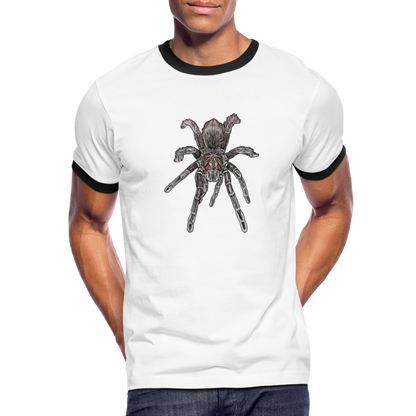 Männer Kontrast-T-Shirt Pamphobeteus sp Machala juvenile - Weiß/Schwarz