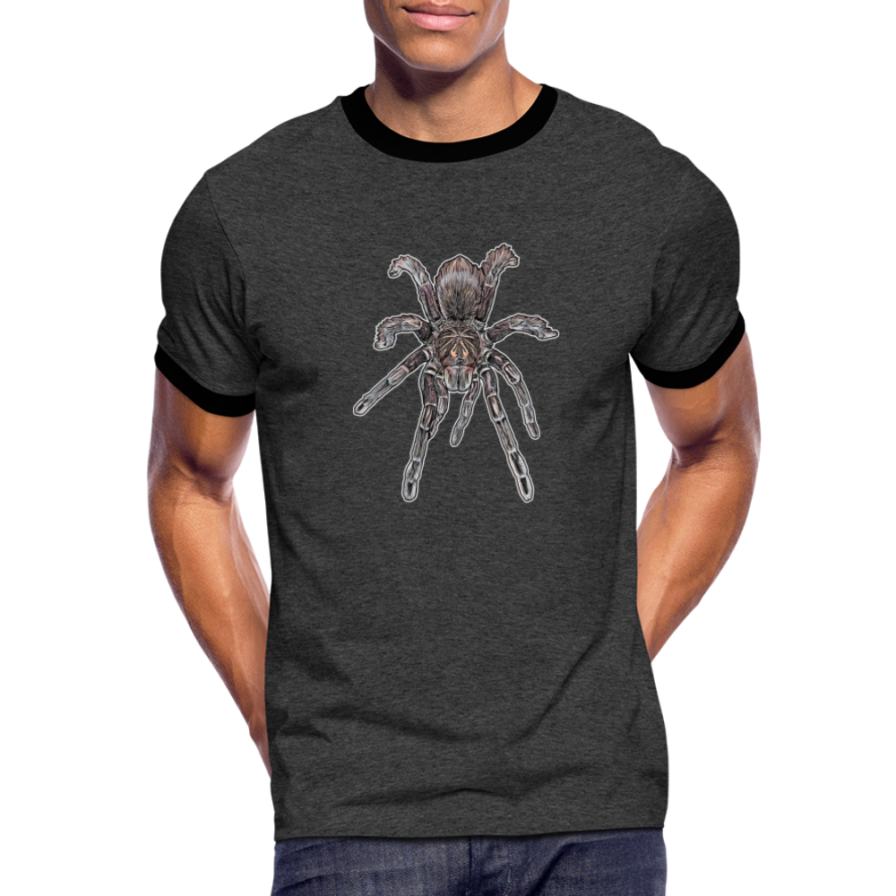 Männer Kontrast-T-Shirt Pamphobeteus sp Machala juvenile - Anthrazit/Schwarz