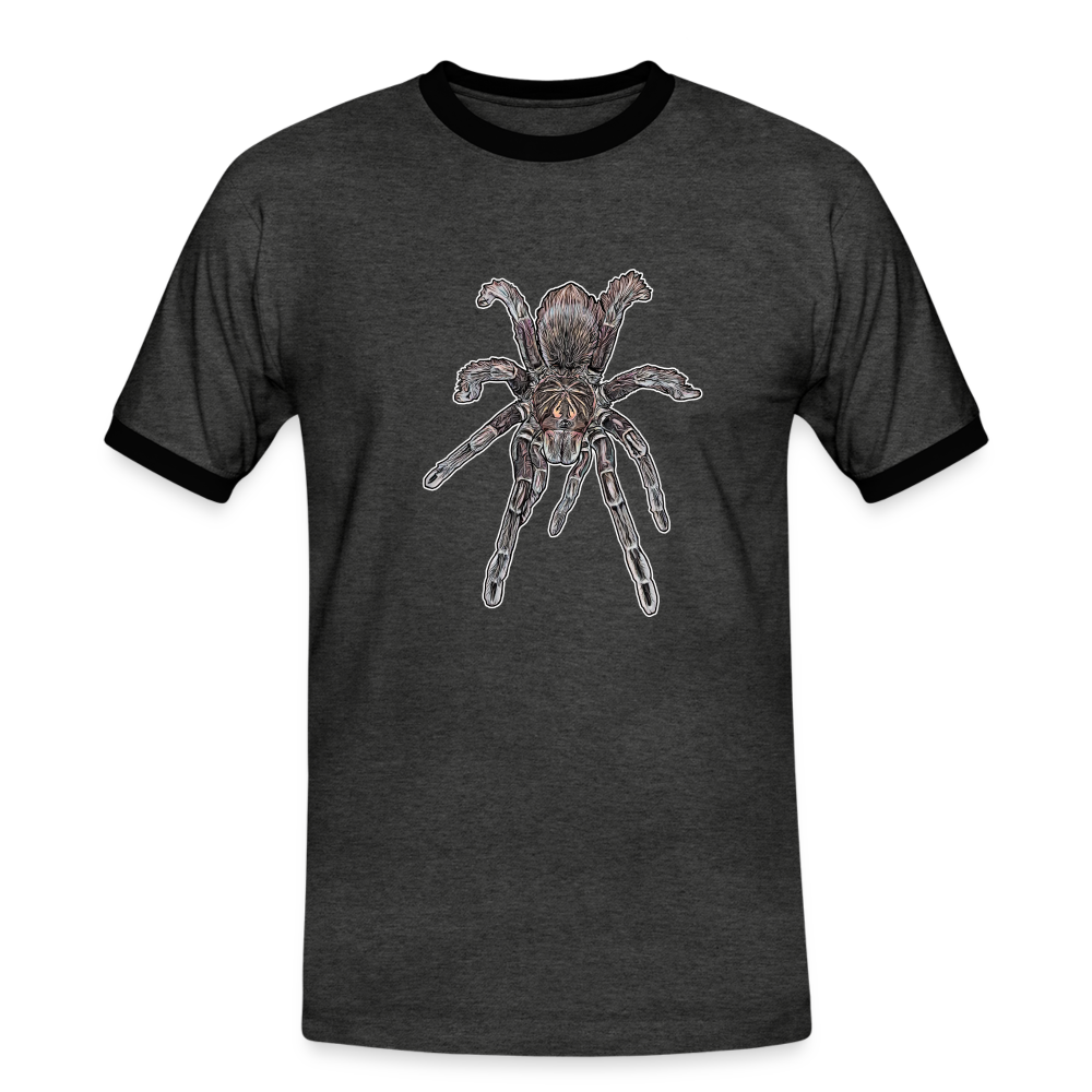 Männer Kontrast-T-Shirt Pamphobeteus sp Machala juvenile - Anthrazit/Schwarz
