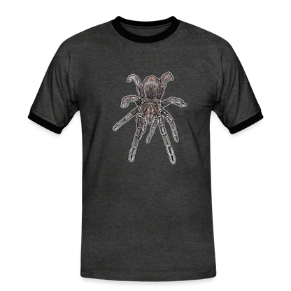 Männer Kontrast-T-Shirt Pamphobeteus sp Machala juvenile - Anthrazit/Schwarz