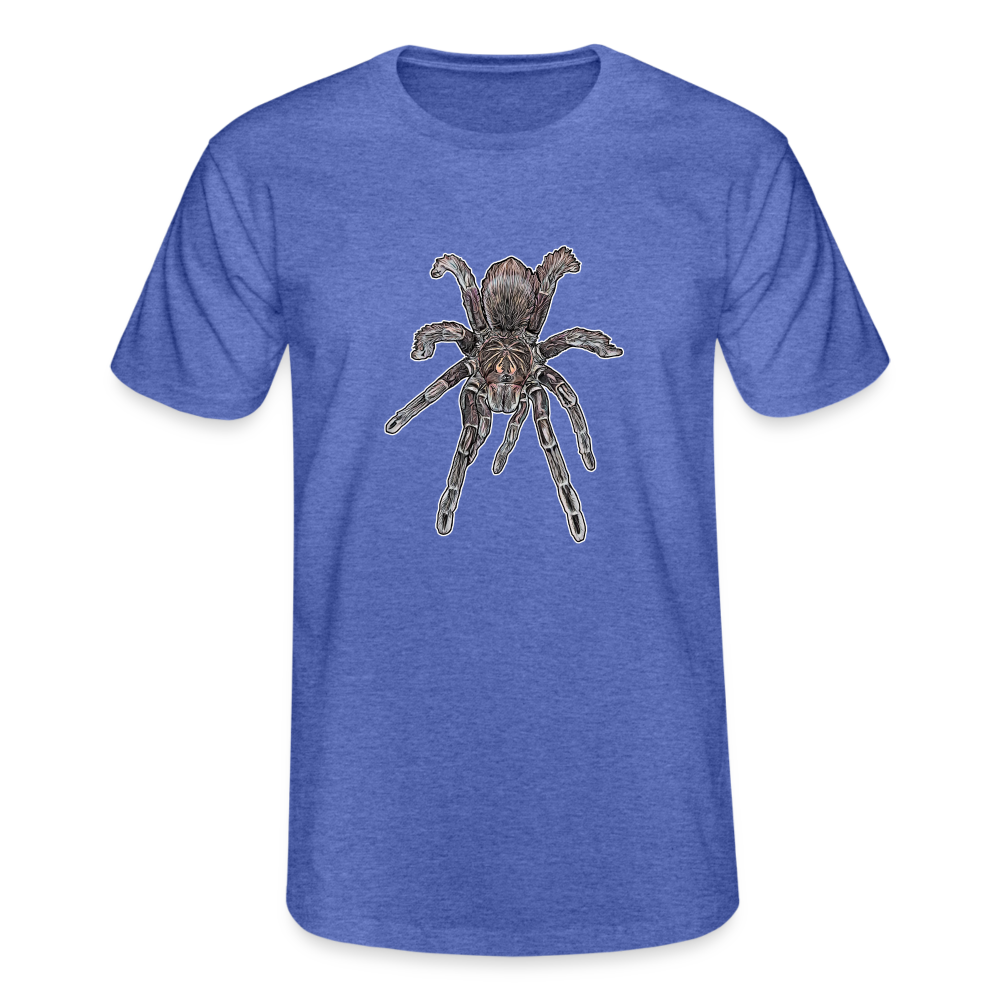 Männer Fruit of the Loom T-Shirt Pamphobeteus sp Machala juvenile - Blau meliert