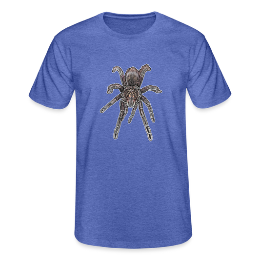 Männer Fruit of the Loom T-Shirt Pamphobeteus sp Machala juvenile - Blau meliert