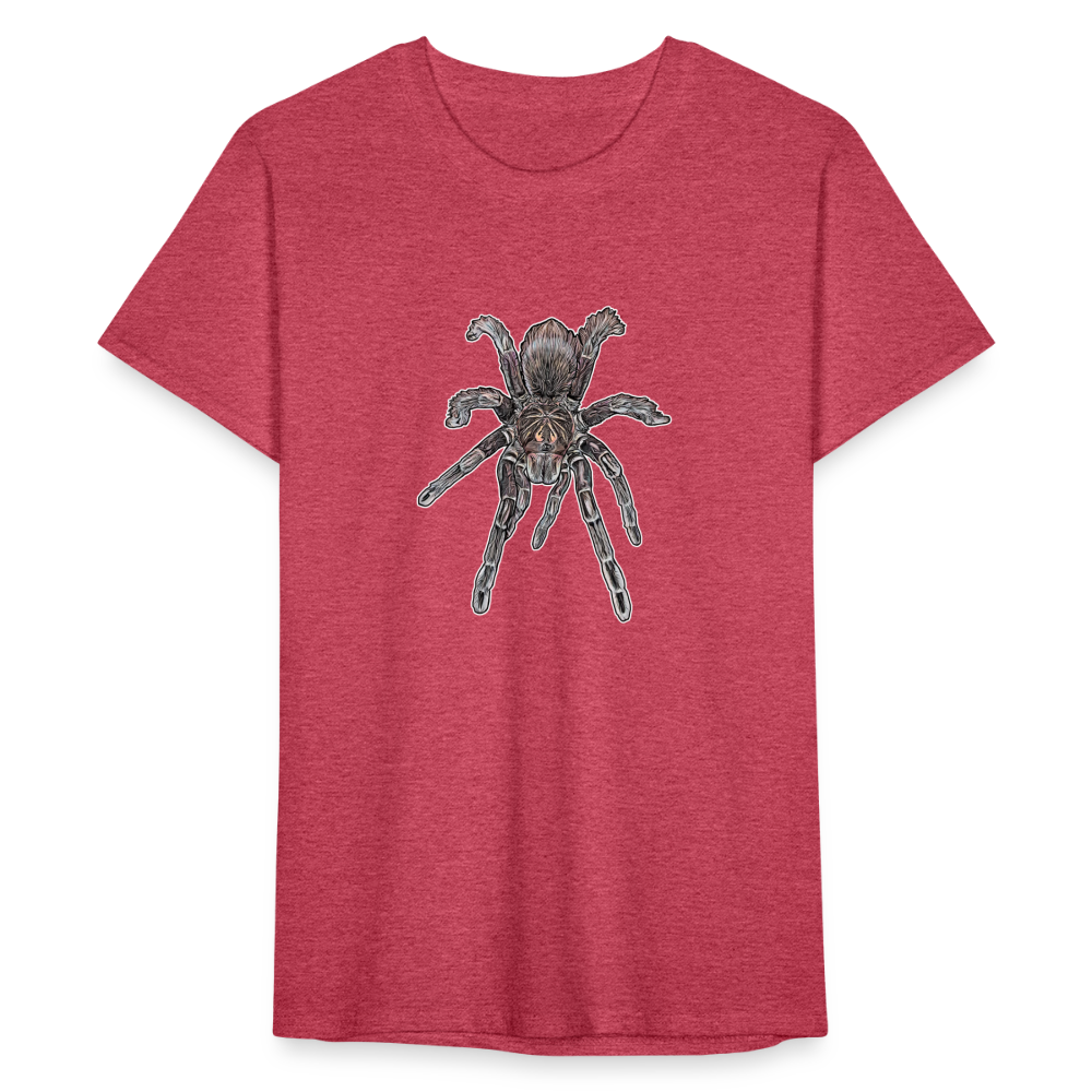 Männer Fruit of the Loom T-Shirt Pamphobeteus sp Machala juvenile - Rot meliert