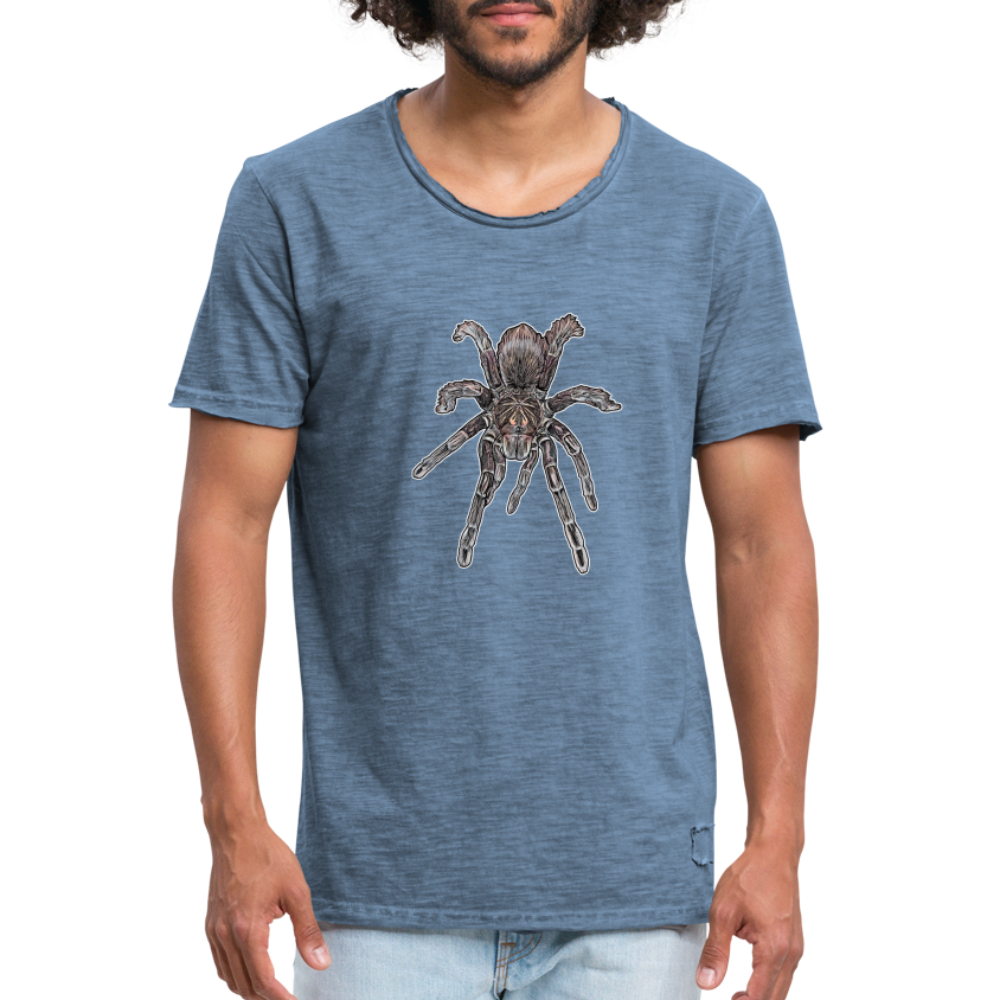 Männer Vintage T-Shirt Pamphobeteus sp Machala juvenile - Vintage Denim