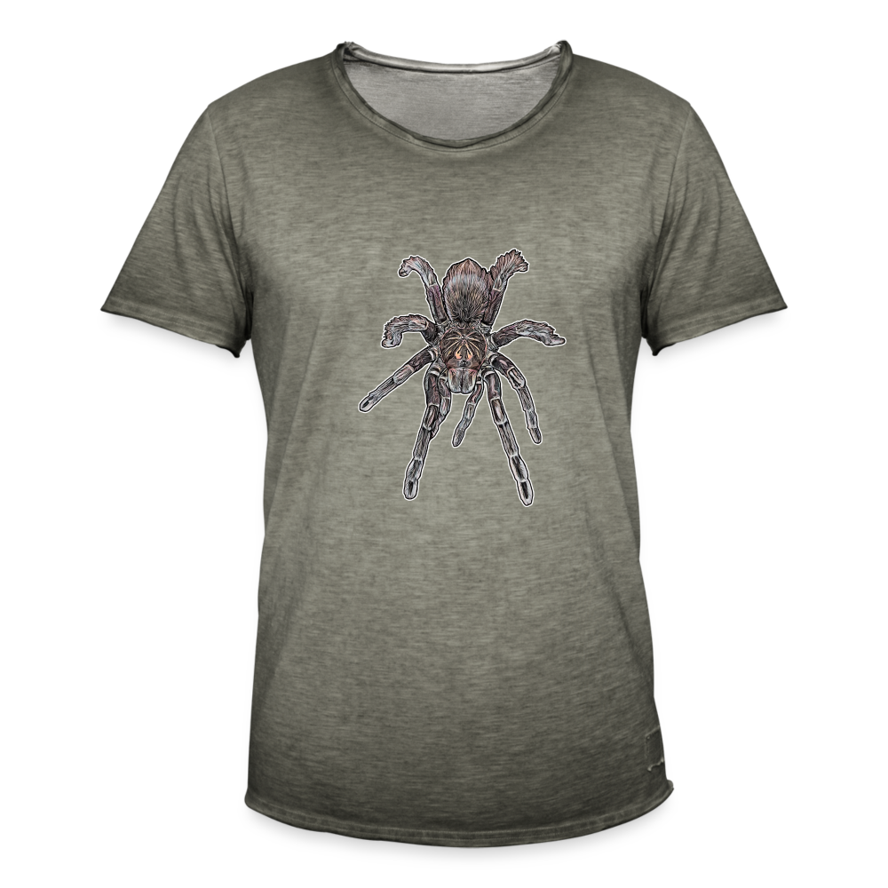 Männer Vintage T-Shirt Pamphobeteus sp Machala juvenile - Vintage Khaki