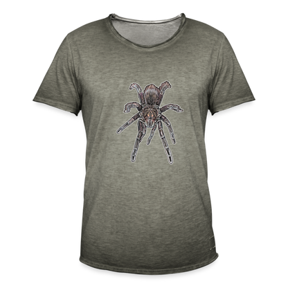 Männer Vintage T-Shirt Pamphobeteus sp Machala juvenile - Vintage Khaki