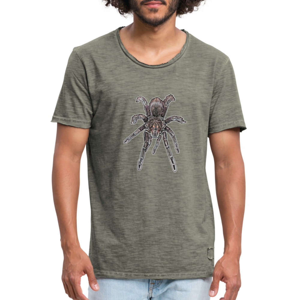 Männer Vintage T-Shirt Pamphobeteus sp Machala juvenile - Vintage Khaki