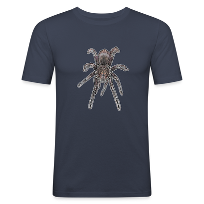 Männer Slim Fit T-Shirt Pamphobeteus sp Machala juvenile - Navy