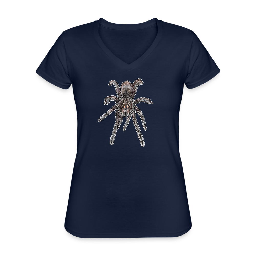 Frauen-T-Shirt mit V-Ausschnitt Pamphobeteus sp Machala juvenile - Navy