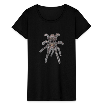 Frauen Fruit of the Loom T-Shirt Pamphobeteus sp Machala juvenile - Schwarz