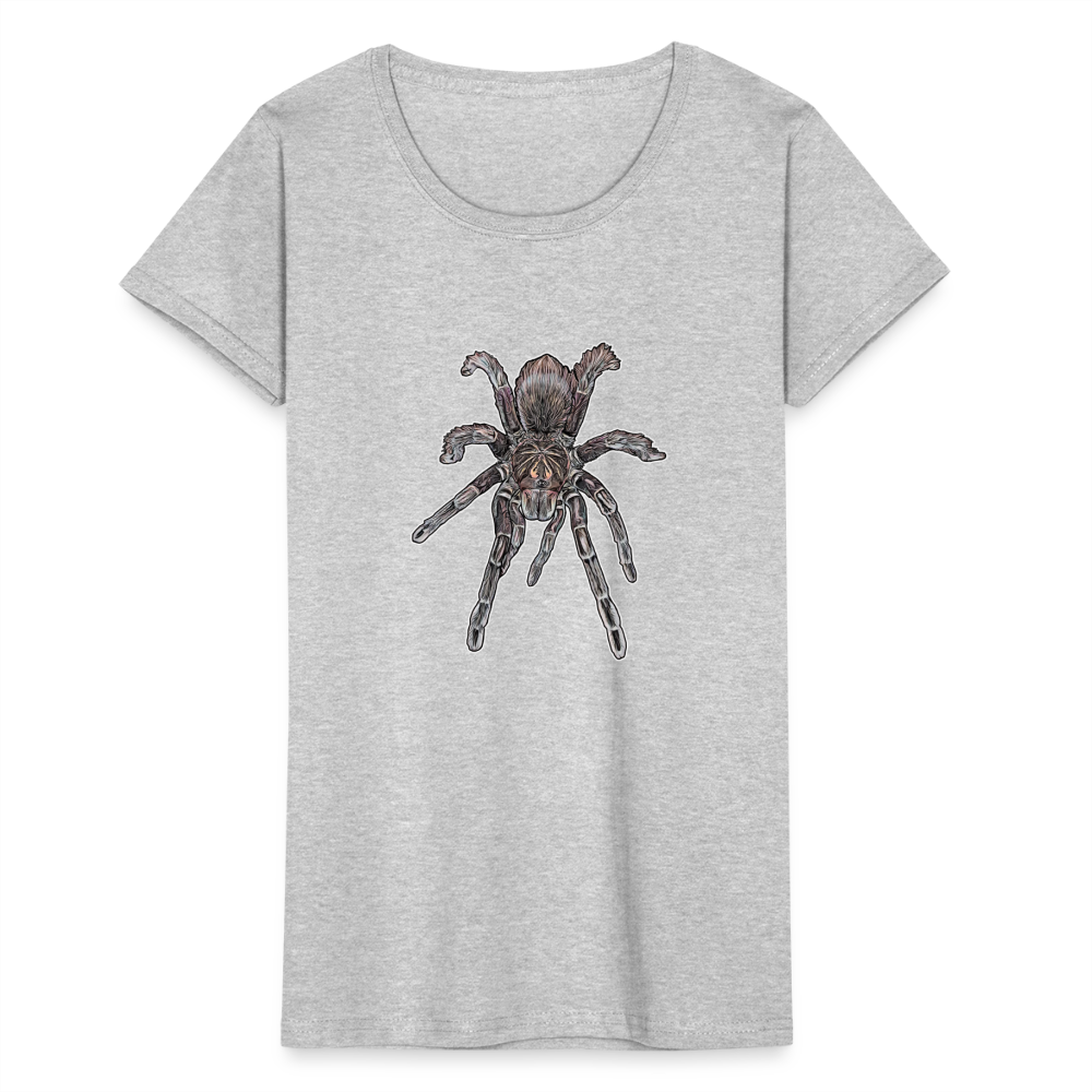 Frauen Fruit of the Loom T-Shirt Pamphobeteus sp Machala juvenile - Grau meliert