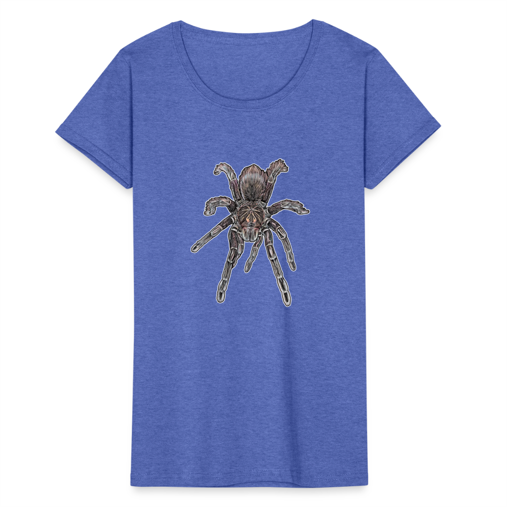 Frauen Fruit of the Loom T-Shirt Pamphobeteus sp Machala juvenile - Blau meliert