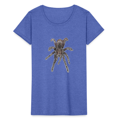 Frauen Fruit of the Loom T-Shirt Pamphobeteus sp Machala juvenile - Blau meliert