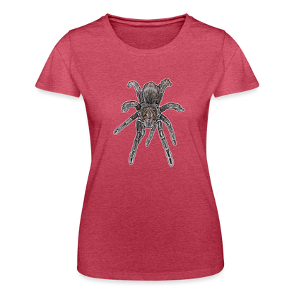 Frauen Fruit of the Loom T-Shirt Pamphobeteus sp Machala juvenile - Rot meliert