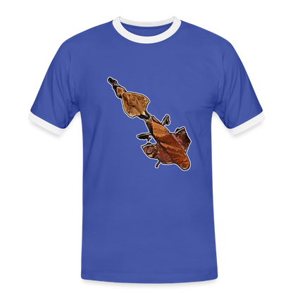 Männer Kontrast-T-Shirt Phyllocrania paradoxa female - Blau/Weiß