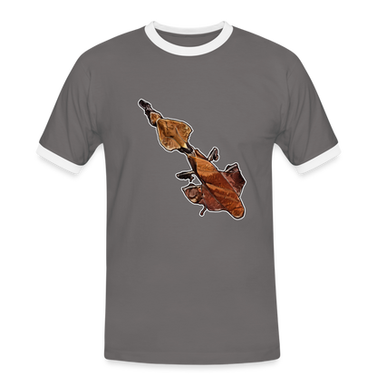 Männer Kontrast-T-Shirt Phyllocrania paradoxa female - Dunkelgrau/Weiß