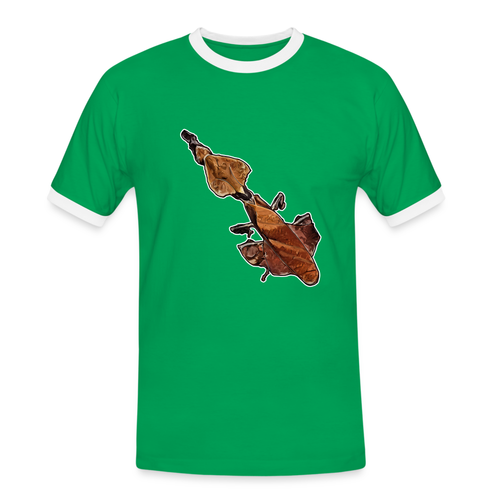 Männer Kontrast-T-Shirt Phyllocrania paradoxa female - Kelly Green/Weiß