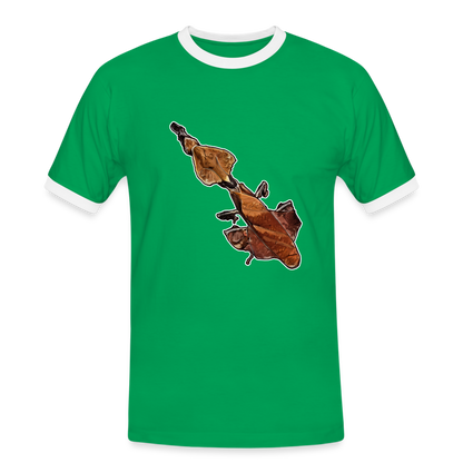 Männer Kontrast-T-Shirt Phyllocrania paradoxa female - Kelly Green/Weiß