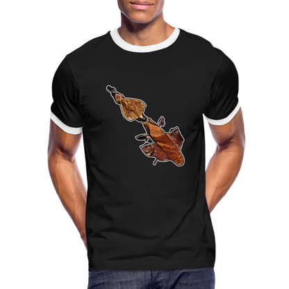 Männer Kontrast-T-Shirt Phyllocrania paradoxa female - Schwarz/Weiß