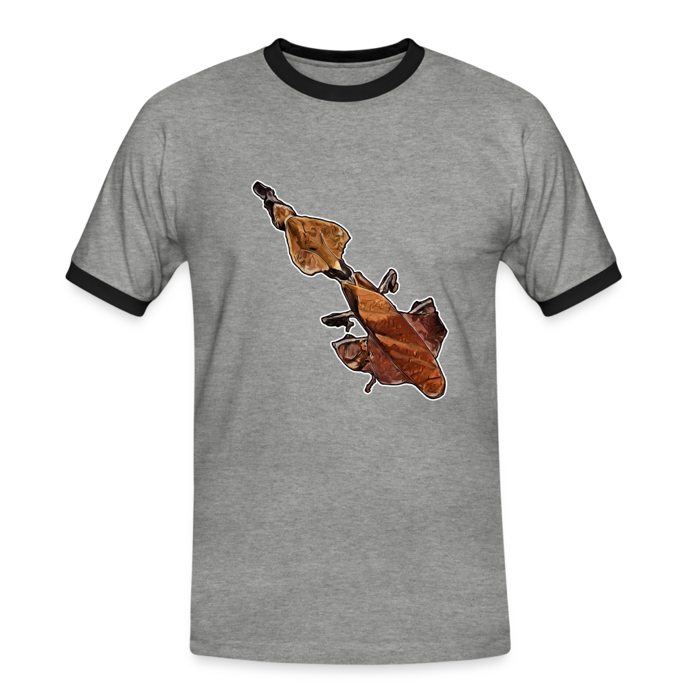 Männer Kontrast-T-Shirt Phyllocrania paradoxa female - Grau meliert/Schwarz