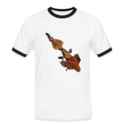 Männer Kontrast-T-Shirt Phyllocrania paradoxa female - Weiß/Schwarz