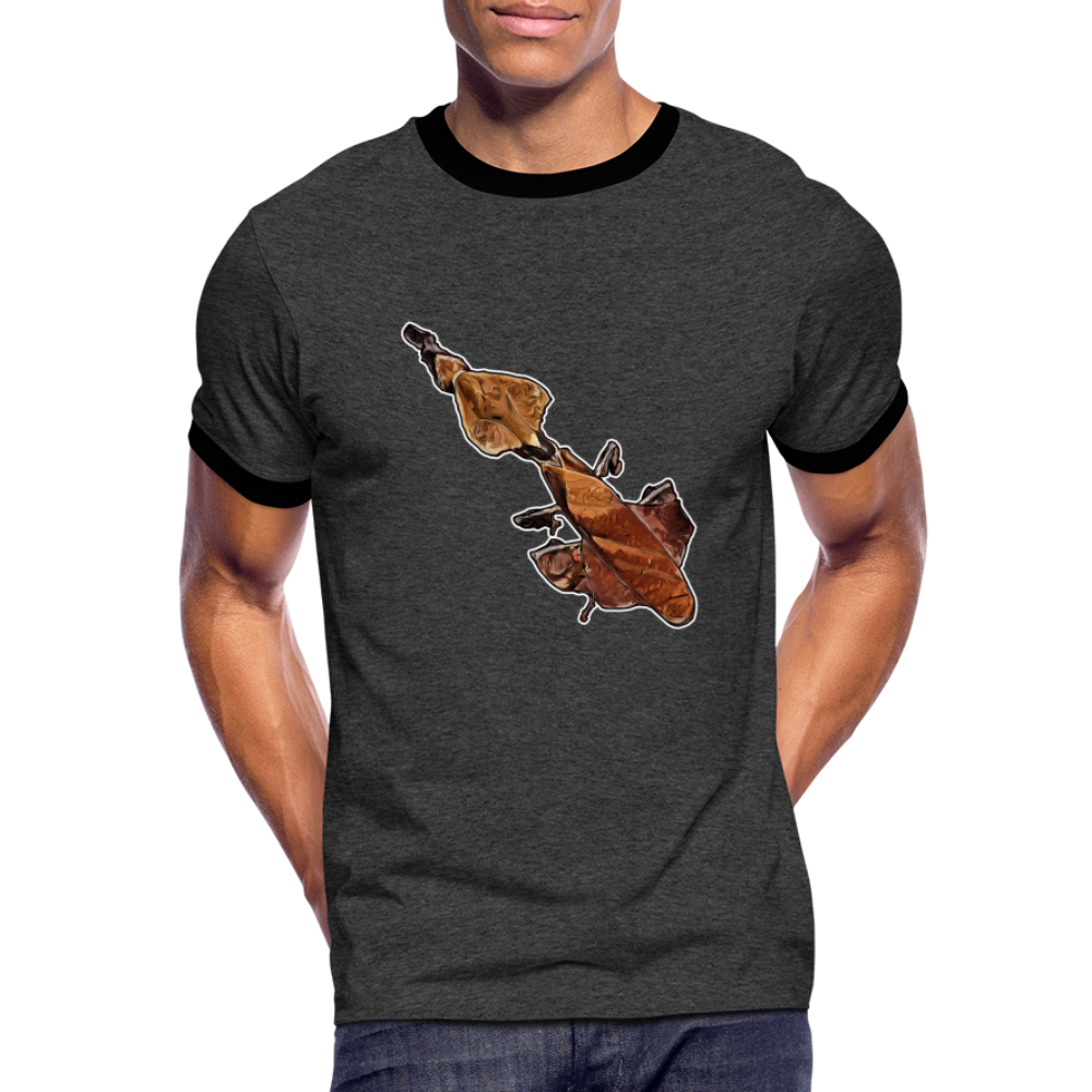 Männer Kontrast-T-Shirt Phyllocrania paradoxa female - Anthrazit/Schwarz