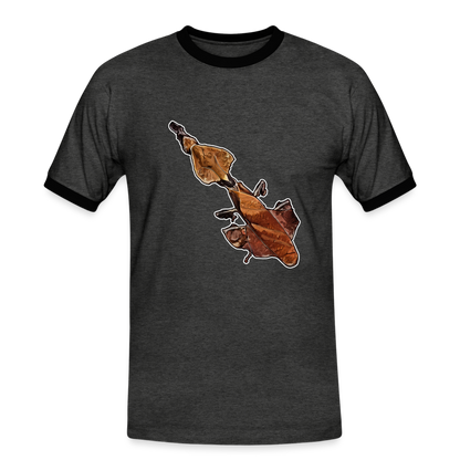 Männer Kontrast-T-Shirt Phyllocrania paradoxa female - Anthrazit/Schwarz