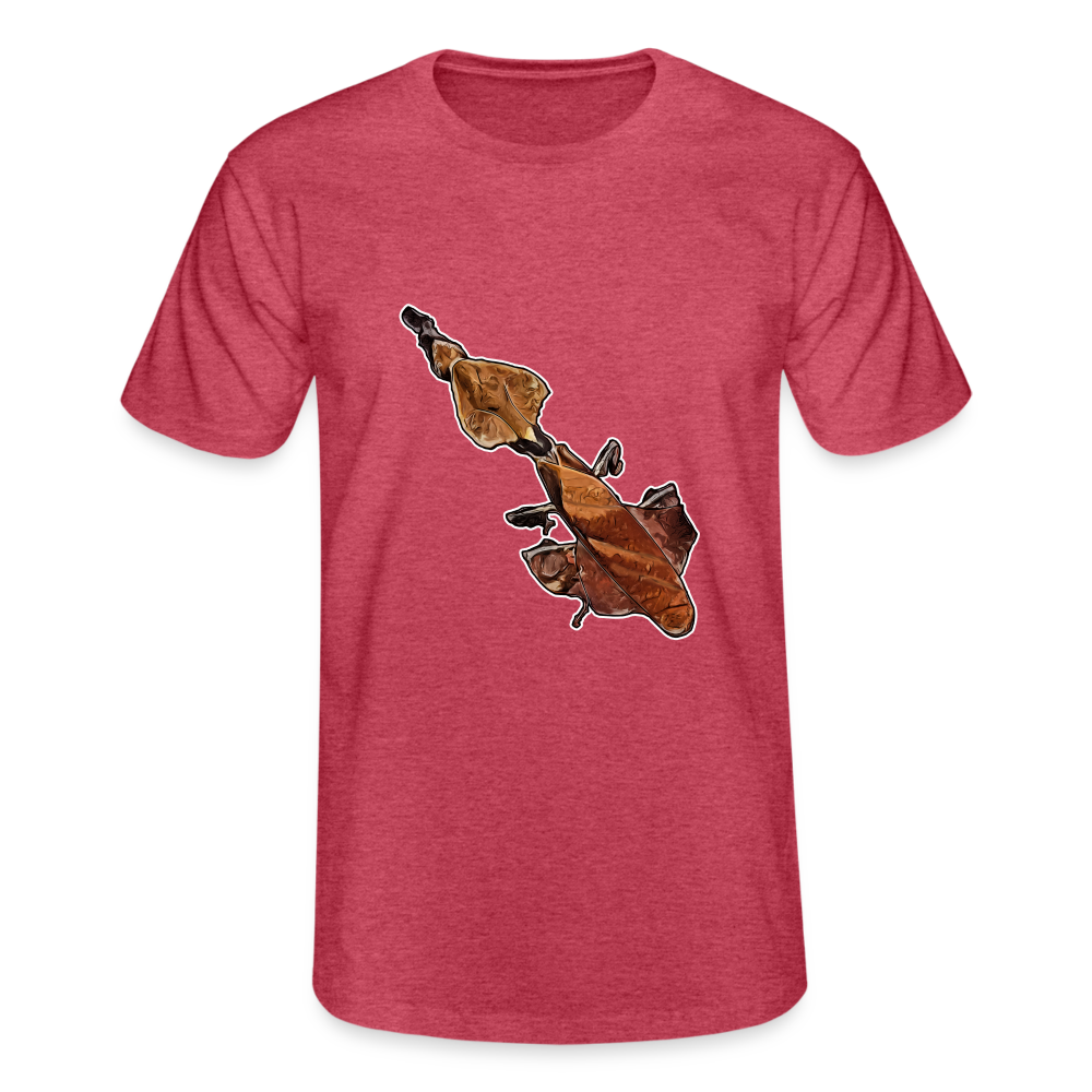 Männer Fruit of the Loom T-Shirt Phyllocrania paradoxa female - Rot meliert