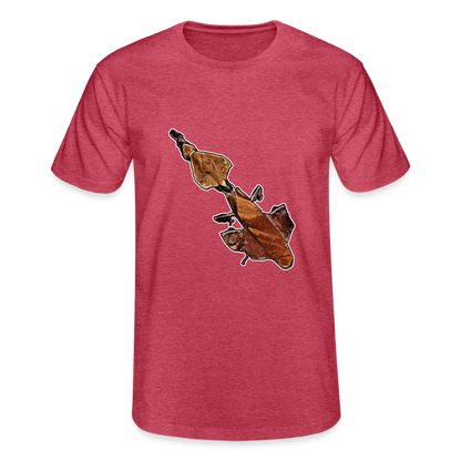 Männer Fruit of the Loom T-Shirt Phyllocrania paradoxa female - Rot meliert