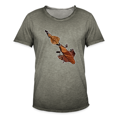 Männer Vintage T-Shirt Phyllocrania paradoxa female - Vintage Khaki