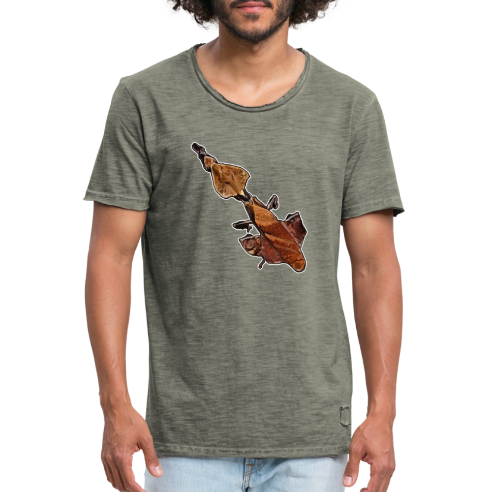 Männer Vintage T-Shirt Phyllocrania paradoxa female - Vintage Khaki